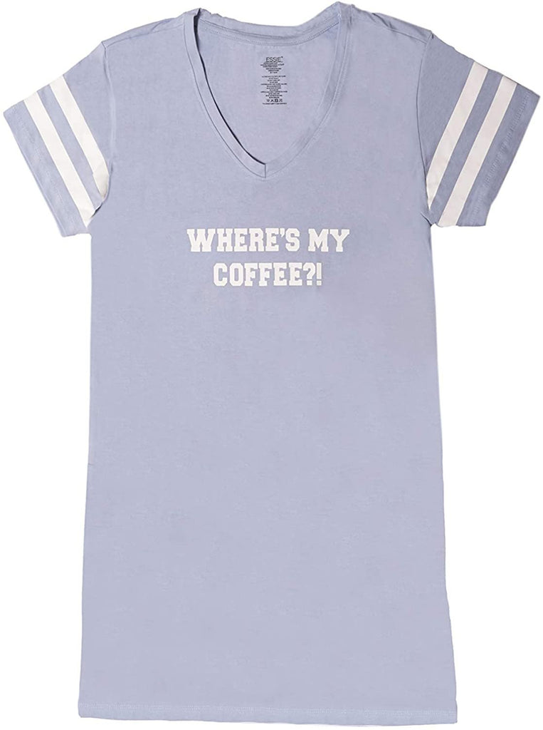 essie Sleepwear Womens Dorm Shirt - Vneck Nightwear Sexy College