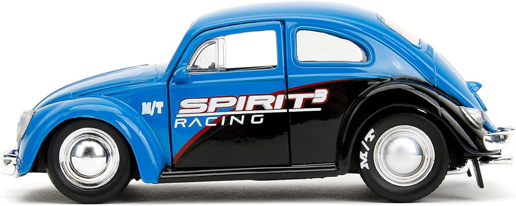 Punch Buggy 1:32 Scale 1959 Volkswagen Beetle Die-cast Car with Mini Gloves Accessory (Blue), Toys for Kids and Adults