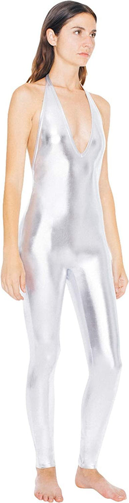 American Apparel Women's Metallic Halter Catsuit