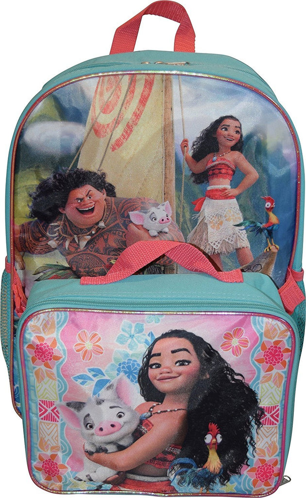 Disney Girl's Princess Moana 16 Backpack W/ Detachable Lunch Box –  sandstormusa