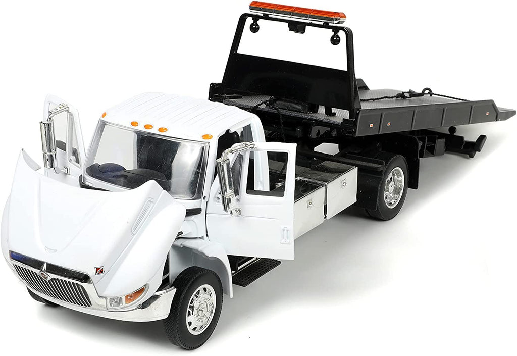 International Durastar 4400 Flatbed Tow Truck Die-cast Car, Toys for Kids and Adults