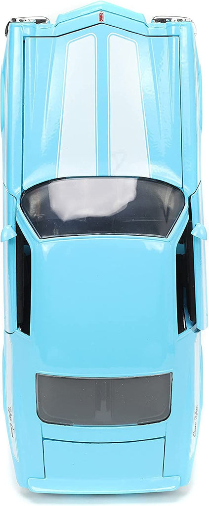 1971 Chevy Camaro Z/28 Light Blue with White Stripes Bigtime Muscle Series 1/24 Diecast Model Car by Jada 34201