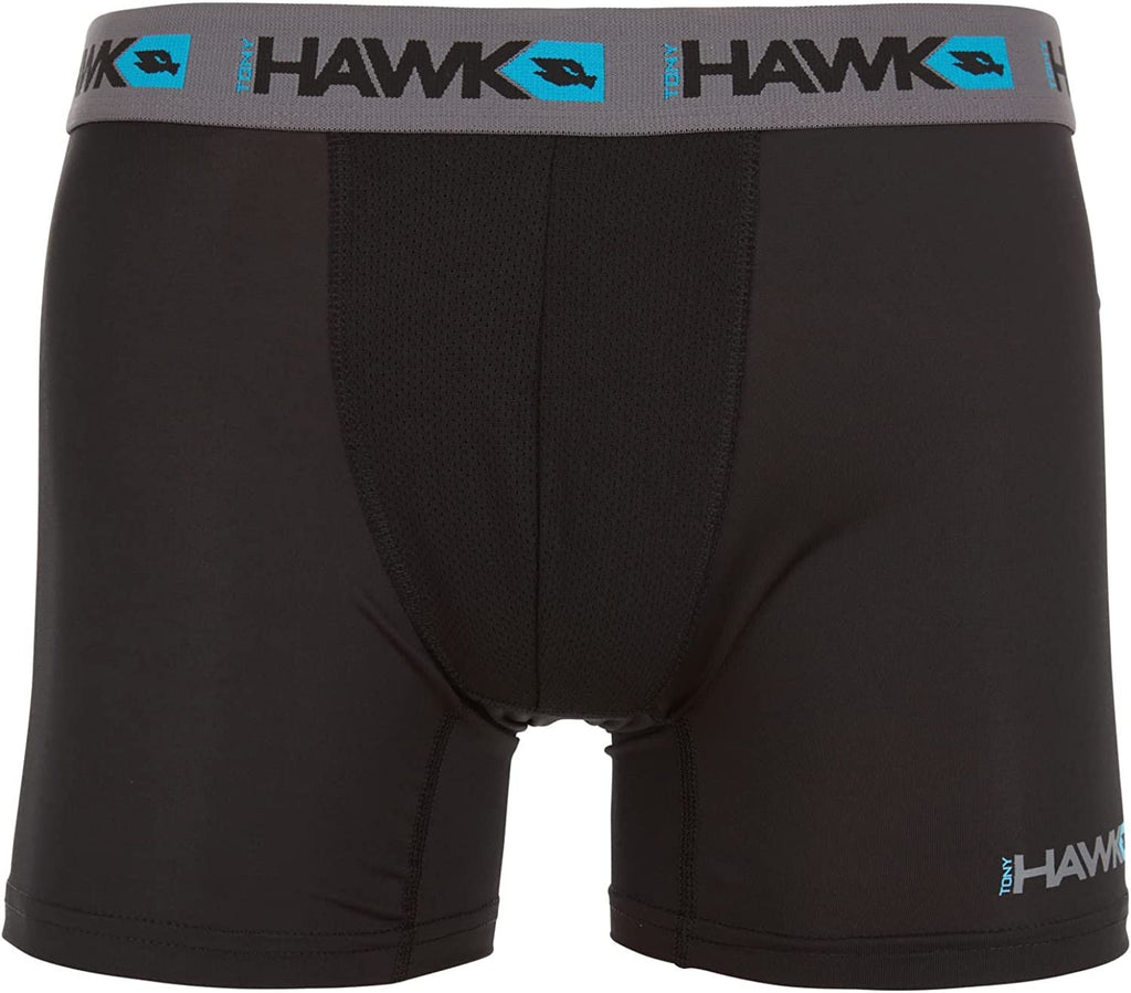 Tony Hawk Mens Performance Boxer Briefs - SPORTY FIT Short Leg 6-Pack Mystery Colors Stretch Underwear Breathable No Fly (S-5X)