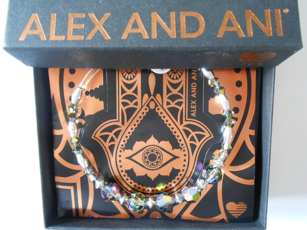 Alex and Ani Womens Swarovski Crystal Beaded Mirror II Bangle