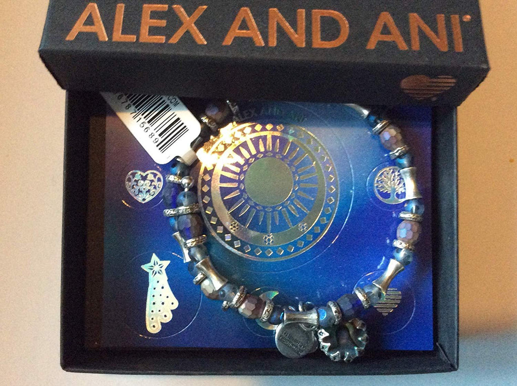 Alex and Ani Riches Wrap Bangle Bracelet Rafaelian Silver Tag Box Card