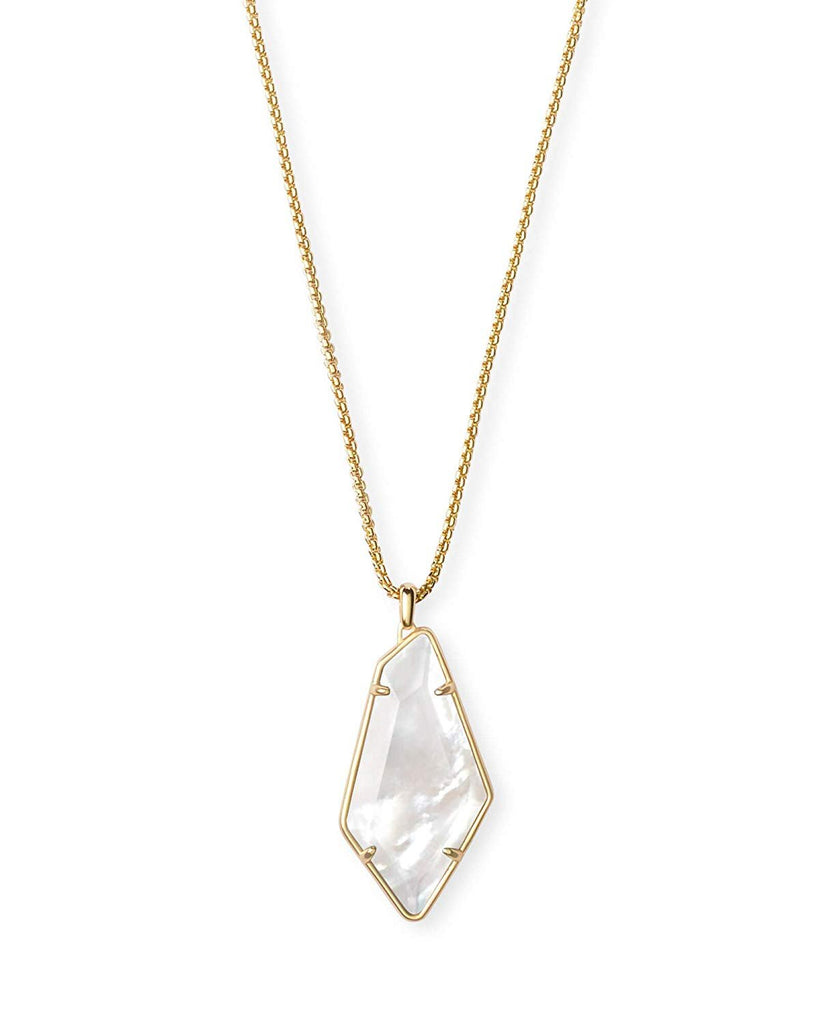 Kendra Scott Lilith Ivory Mother-Of-Pearl 14k Gold Long Pendant Necklace