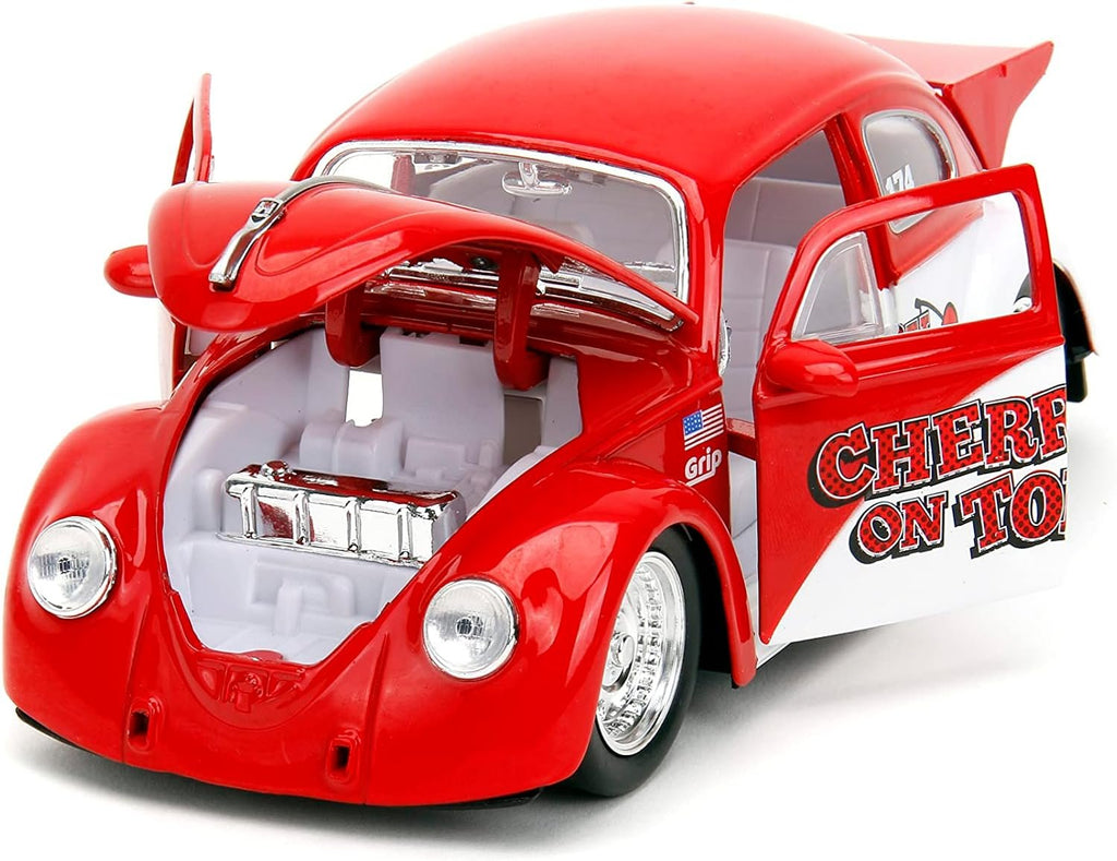 Punch Buggy Slug Bug 1:24 1959 Volkswagen Drag Beetle Die-Cast Car, Toys for Kids and Adults