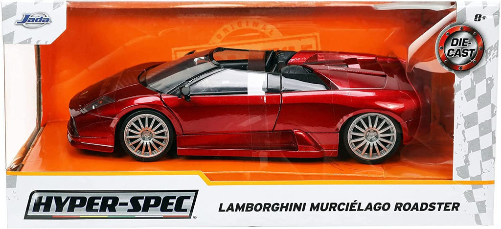 Jada Toys Hyper-Spec 1:24 Lamborghini Murcielago Roadster Die-cast Car Red, Toys for Kids and Adults