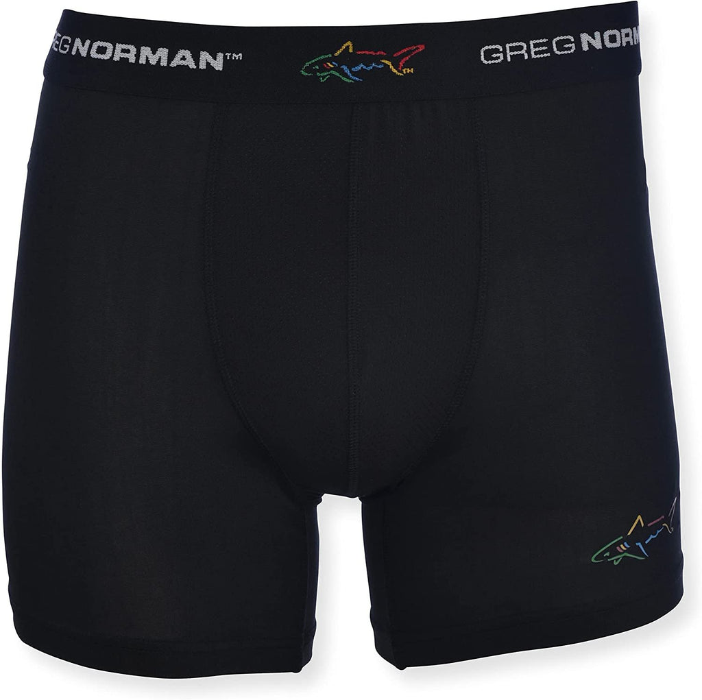 Greg Norman Mens Boxer Briefs - Performance 3-Pack Tagless Spandex Golf Legend