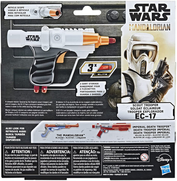 Nerf Star Wars Scout Trooper EC-17 Blaster, The Mandalorian, Reticle S ...