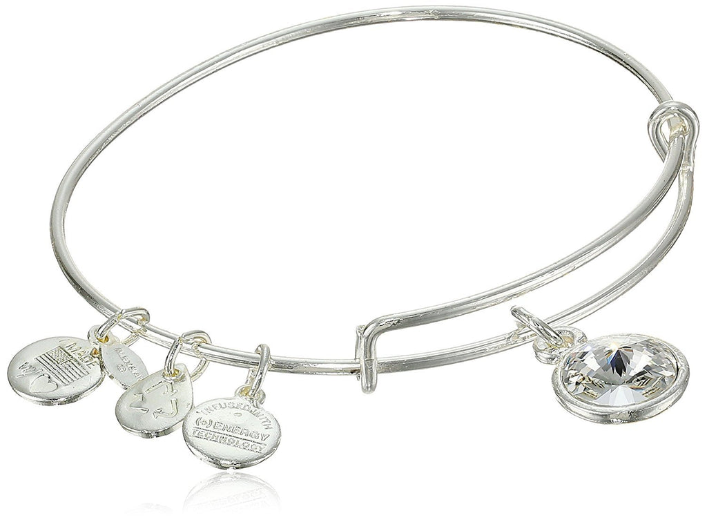 Alex and Ani Bangle Bar Imitation Birthstone Bangle Bracelet, 2.75"