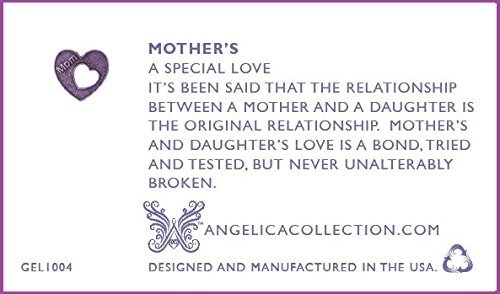 Angelica Collection Yellow Brass Heart with MOM Open Heart Mother Bangle Brac...