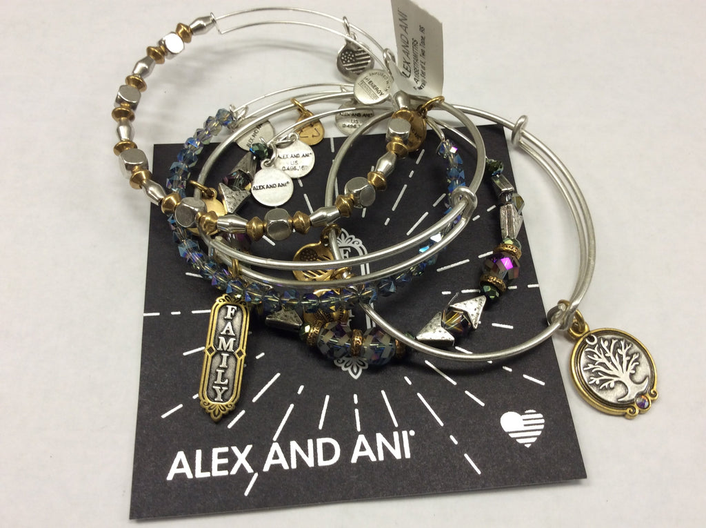 Alex and Ani Womens Family Bangles Set of 5