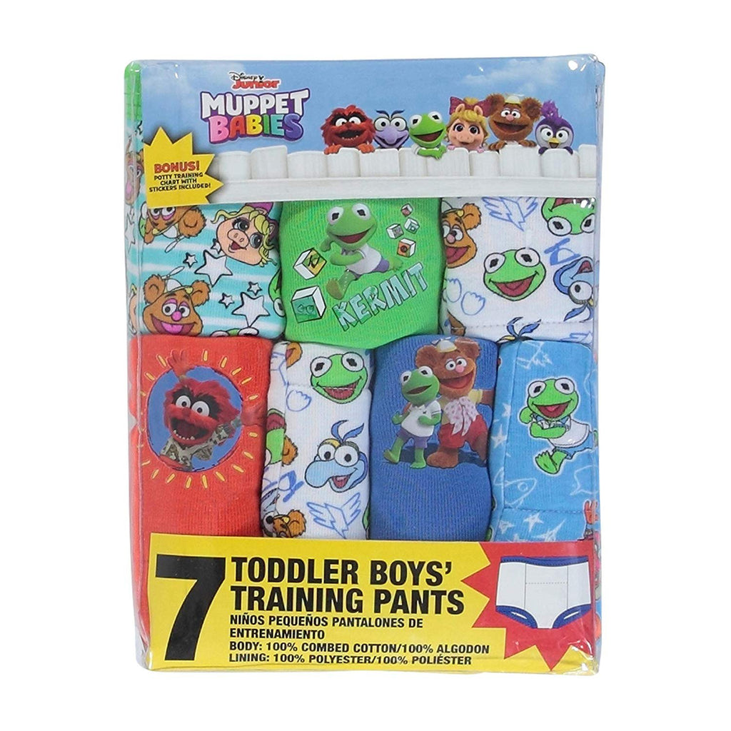 Muppet Babies Boys 7-Pack Training Pants Underwear Toddler Little Kid Infant Baby Piggy Kermit Animal Gonzo