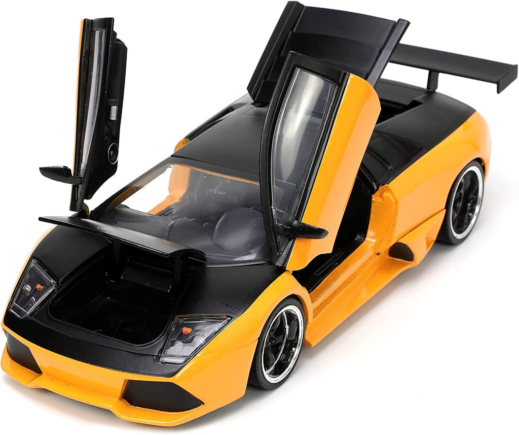 Jada Toys Hyper-Spec 1:24 Lamborghini Murcielago LP 640 Die-cast Car Yellow/Black, Toys for Kids and Adults
