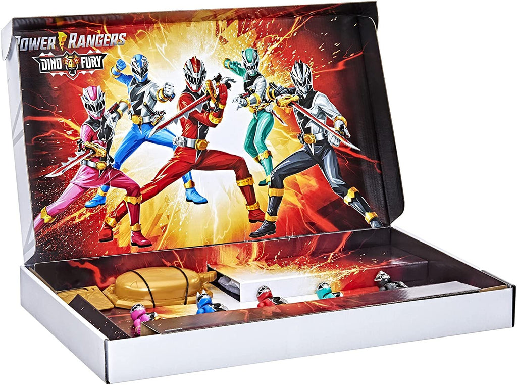 Power Rangers Dino Fury 5 Ranger Team Multipack 6-Inch Action Figure Toys with Dino Fury Keys and Chromafury Saber Weapon Accessories (Amazon Exclusive)
