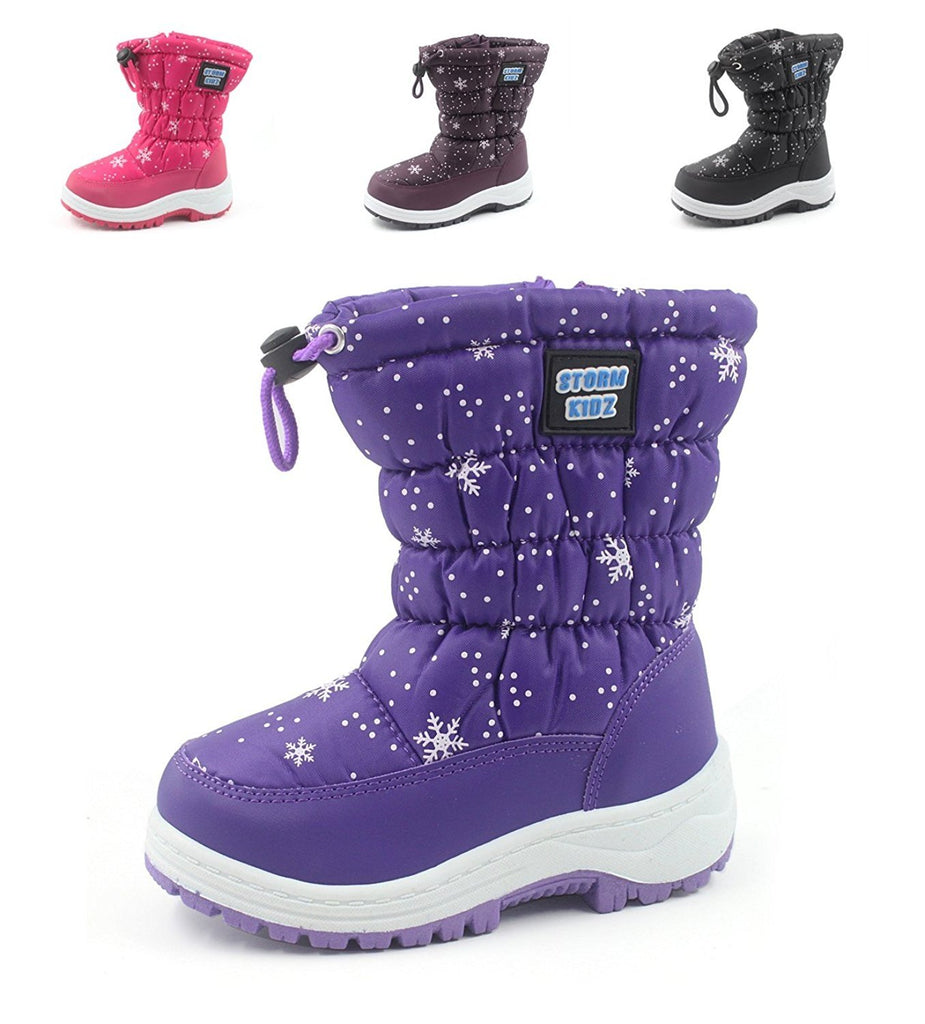 Storm Kidz Girls Cold Weather Snow Boot Puffy (Toddler/Little Kid/Big Kid) Many Colors
