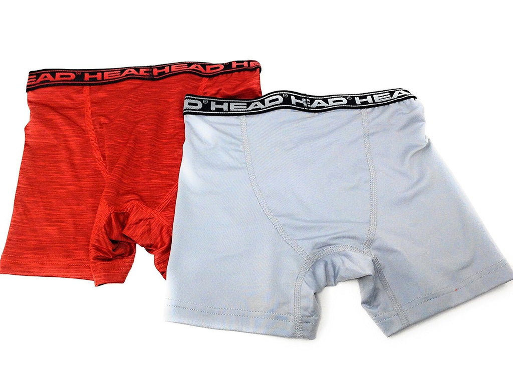 HEAD Boys Performance Boxer Briefs 2-Pack S-XL Polyester/Spandex Underwear