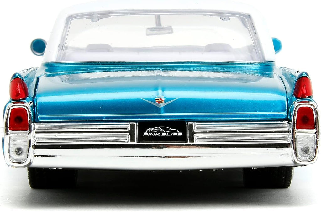Pink Slips 1:24 1963 Cadillac Die-Cast Car, Toys for Kids and Adults(Candy Blue)