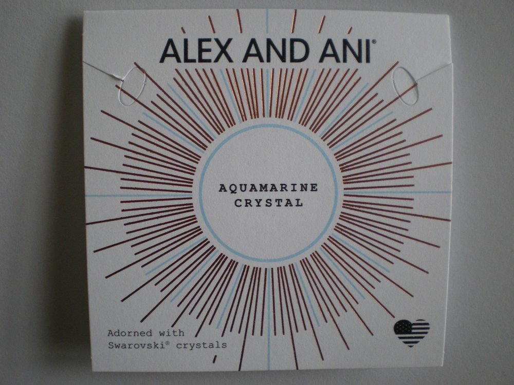 Alex and Ani Womens Swarovski Teardrop Color Code Bangle September/Rafaelian Gold/Sapphire