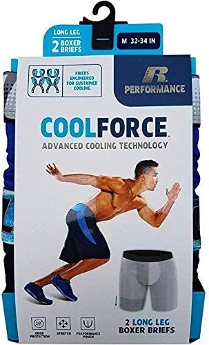 Russell Performance CoolForce Boxer Briefs Long Leg 2 Pack