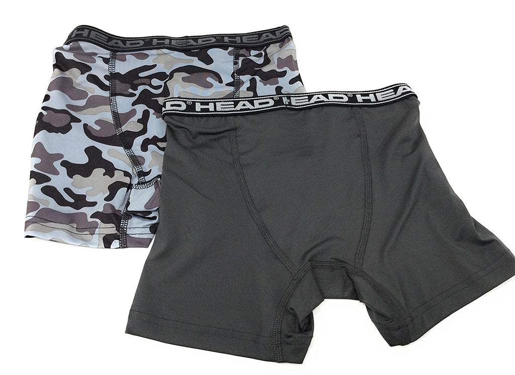 HEAD Boys Performance Boxer Briefs 2-Pack S-XL Polyester/Spandex Underwear
