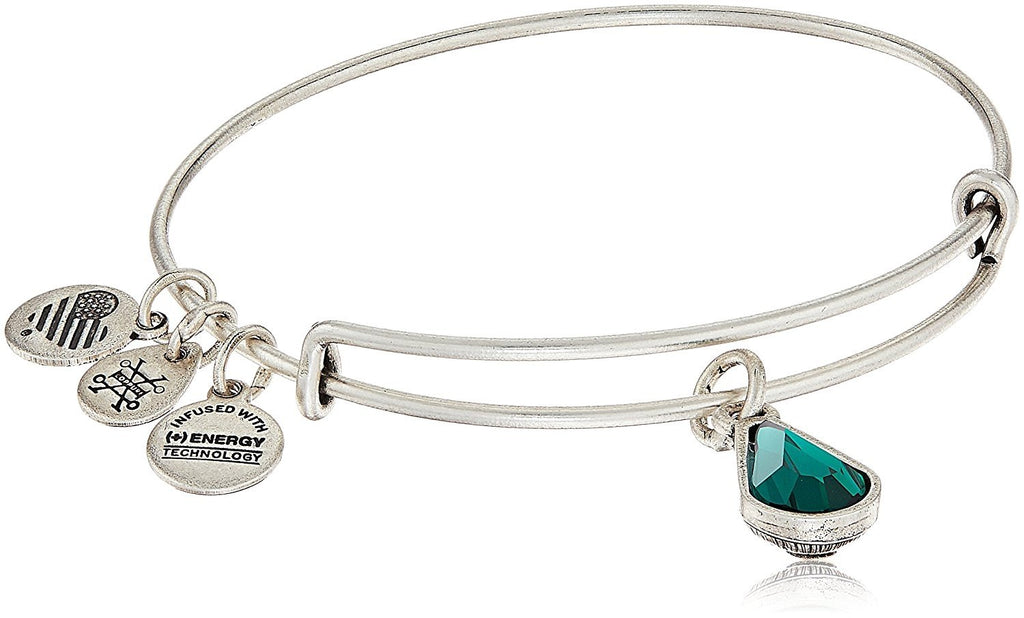 Alex and Ani Womens Swarovski Teardrop Color Code Bangle September/Rafaelian Gold/Sapphire
