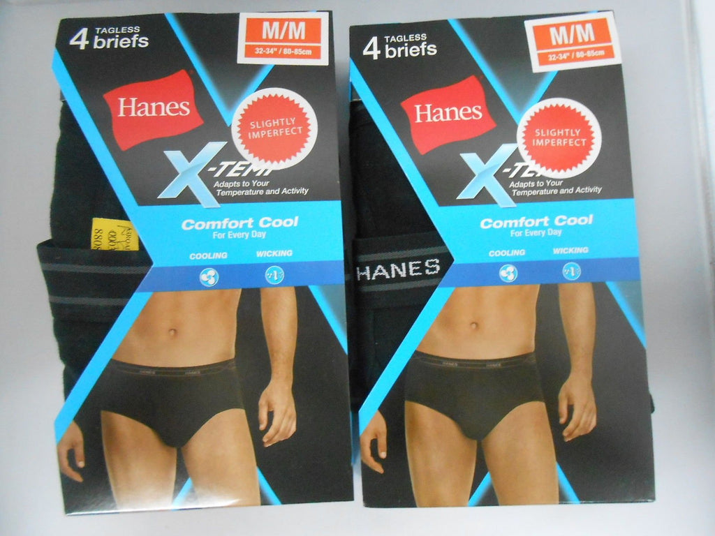 Hanes Men's X-TEMP Briefs 8-PACK Assorted Colors M, L XL