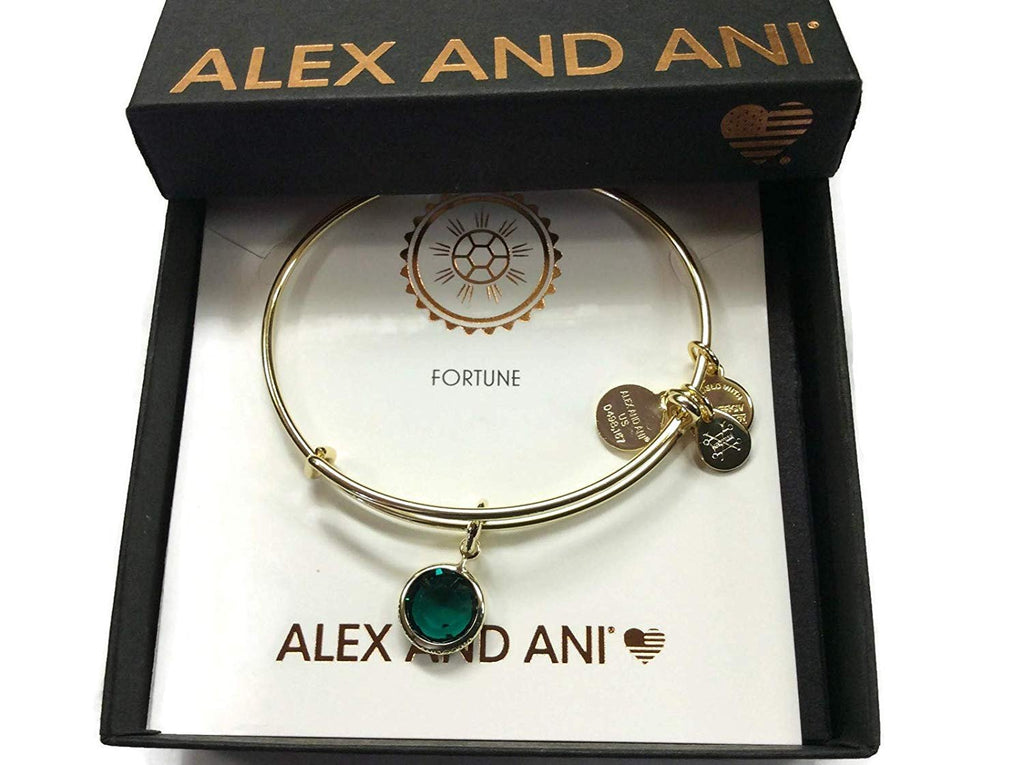 Alex and Ani May Color Code Emerald Bangle Bracelet Shiny Silver NWTBC