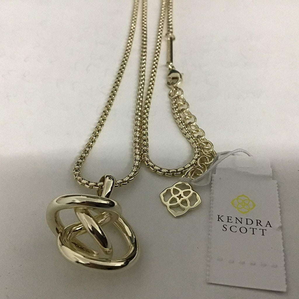 Kendra Scott Presleigh Love Knot Pendant Neckace in Gold