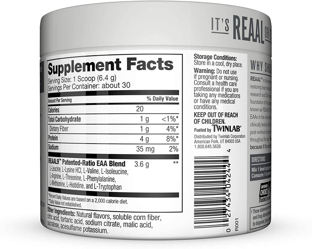 REAAL - REAAL Fuji Grape Powder, Helps Build, Restore, and Maintain Lean Muscle with Essential Amino Acids, Gluten Free, Bloat Free, Lactose Free, Caffeine Free, Vegan, 30 Servings (6.77 Oz)