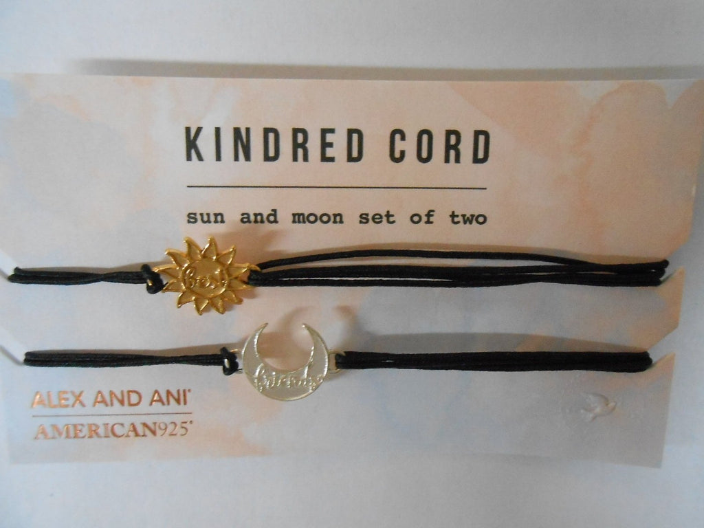 Alex and Ani Womens Sun and Moon Kindred Cord Charm Bracelet