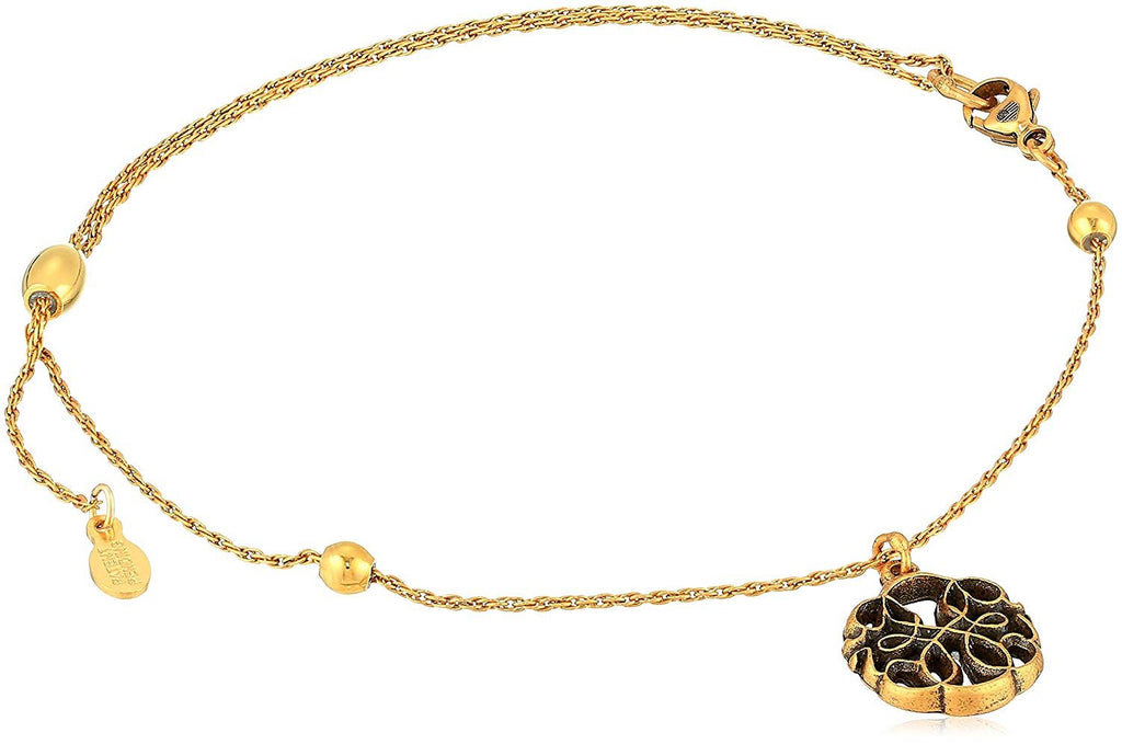 Alex and Ani Womens Path of Life Anklet, Rafaelian Gold, Expandable