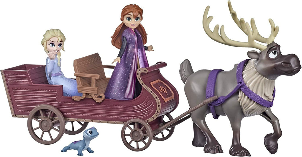 Disney Frozen 2 Sledding Friends Set, Includes Anna, Elsa, Bruni, and Sven, Toy for Kids 3 and Up