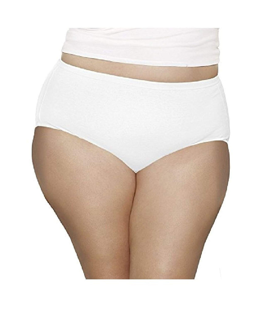 Fruit Of The Loom Women's Fit For Me Plus Size 100% Nylon Briefs (Value Packs)