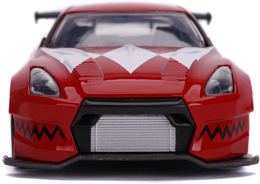 Jada Toys Power Rangers 1:32 Red Ranger 2009 Nissan GT-R R35 Ben Sopra Die-cast Cars, Toys for Kids and Adults