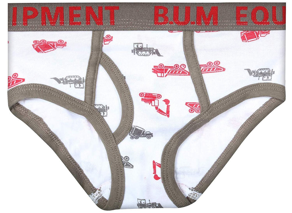 B.U.M. Equipment Toddler and Little Boys' 6 Pack Underwear Briefs, Solids and Prints