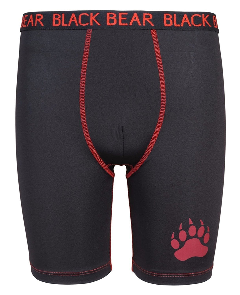 Black Bear Boysâ€™ Performance Dry-Fit Compression Long Boxer Brief (Pack of 4)