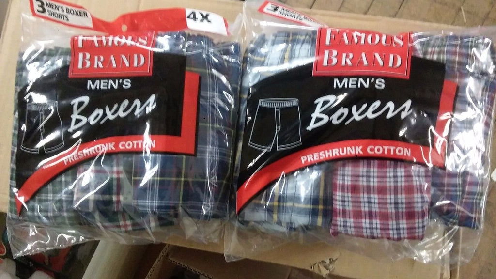 Fruit of the Loom Men's Boxers 9-PACK Sizes 4X-5X NEW in Famous Brand Packs