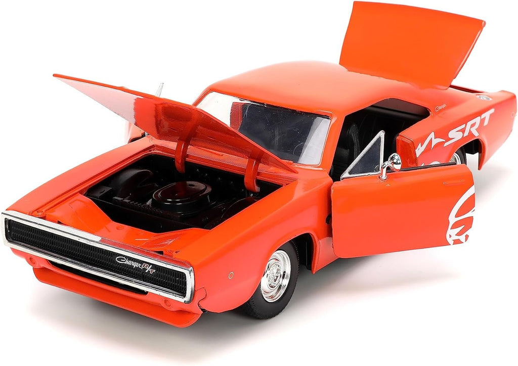 Big Time Muscle 1:24 1968 Dodge Charger Die-Cast Car (Orange)