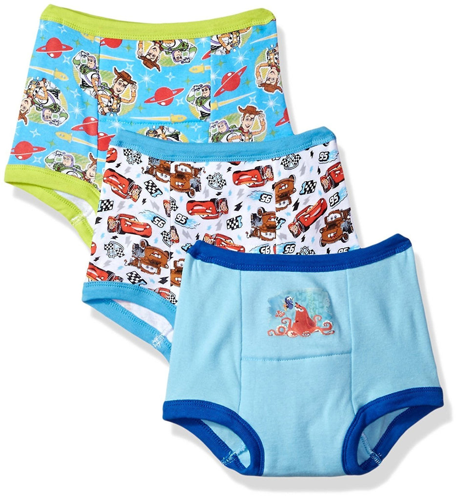 Disney Boys' Cars Toy Story Nemo 3 Pack Training Pant