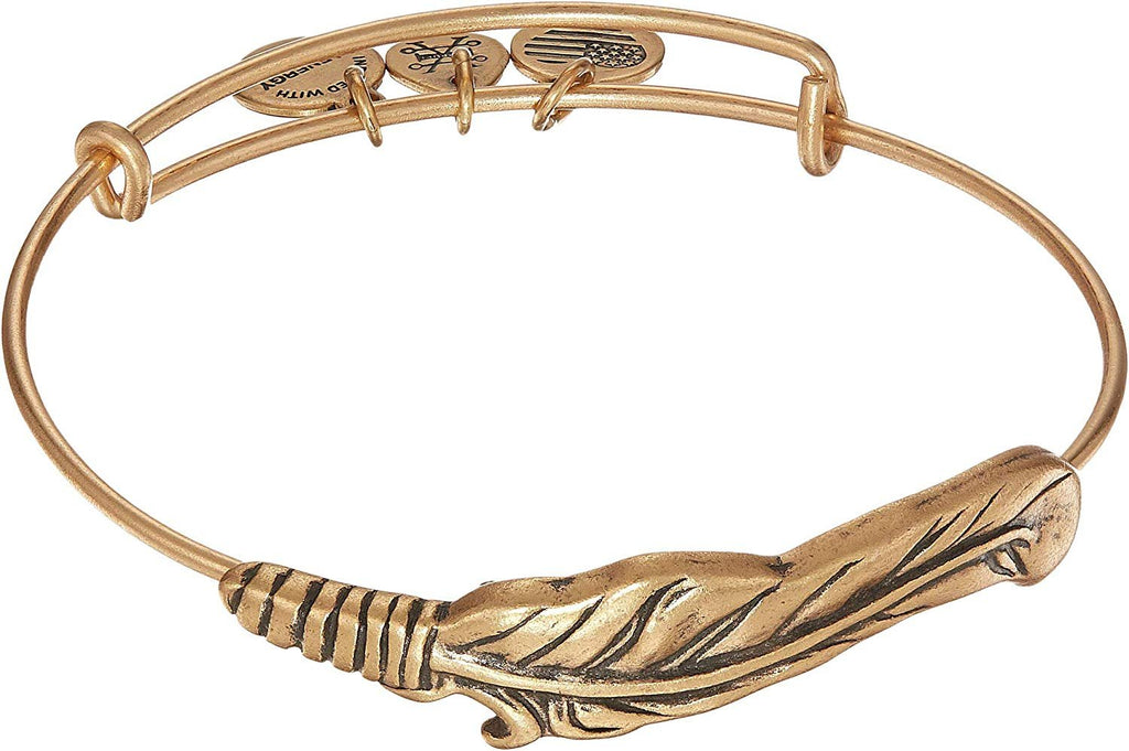 Alex and Ani Womens Spiritual Armor Feather Motif Bangle