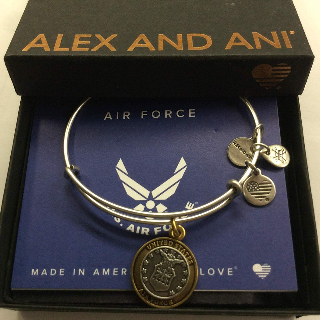 Alex and Ani Air Force Bangle Bracelet Two-Tone One Size