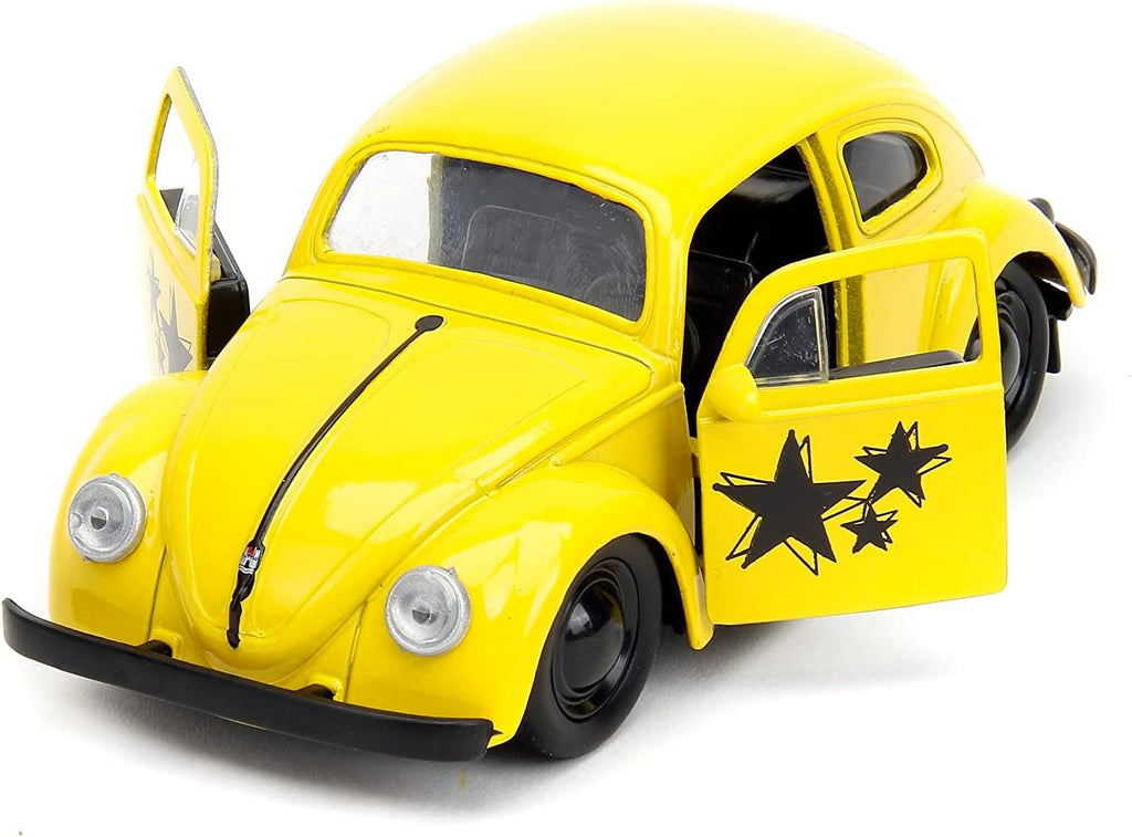 Punch Buggy 1:32 Scale 1959 Volkswagen Beetle Die-cast Car with Mini Gloves Accessory (Yellow), Toys for Kids and Adults