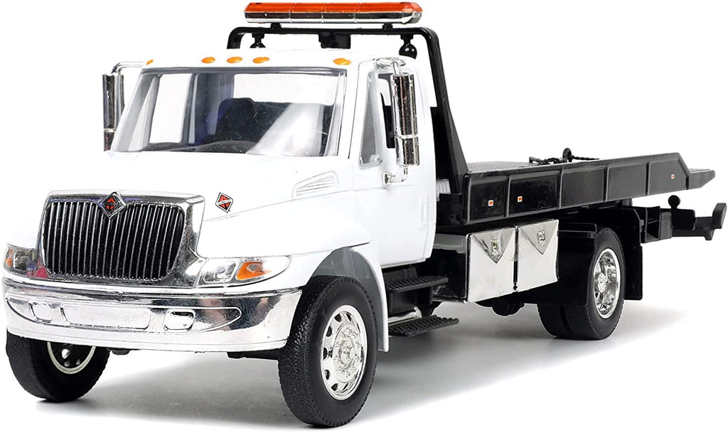 International Durastar 4400 Flatbed Tow Truck Die-cast Car, Toys for Kids and Adults