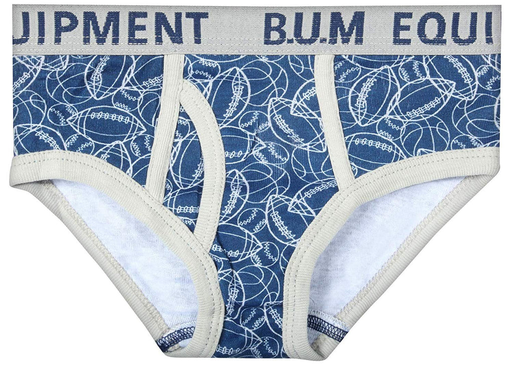 B.U.M. Equipment Toddler and Little Boys' 6 Pack Underwear Briefs, Solids and Prints
