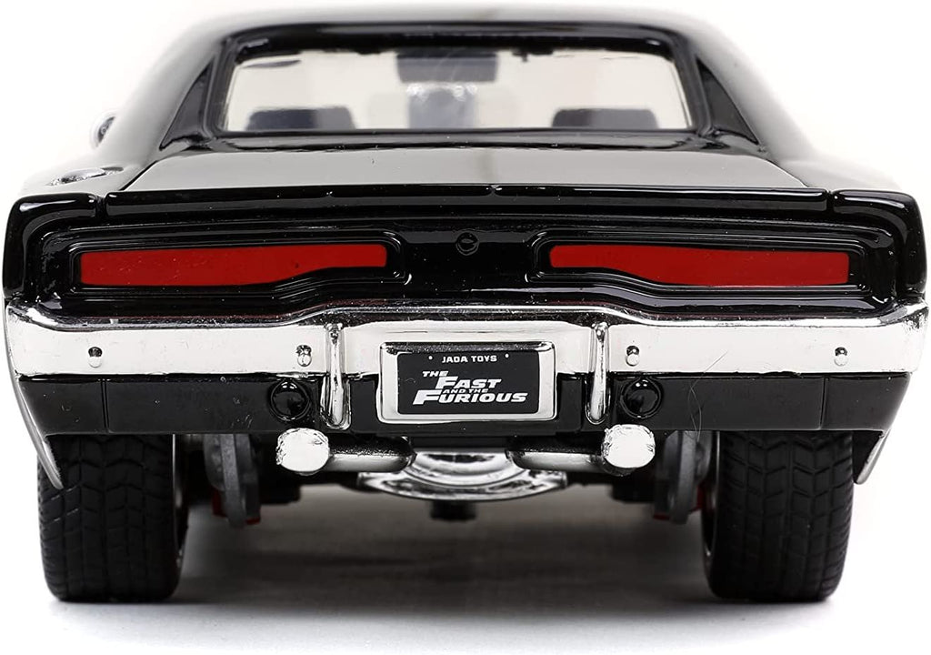 Jada Toys Fast & Furious 1:24 Dom's 1970 Dodge Charger R/T Die-cast Car Bare Metal, Toys for Kids and Adults , Black