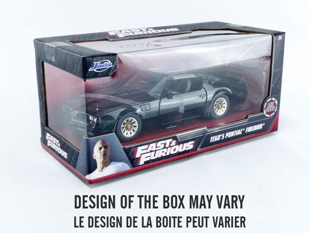 Jada Toys Fast & Furious 1:24 1977 Pontiac Firebird Die-cast Car, Toys for Kids and Adults, Black