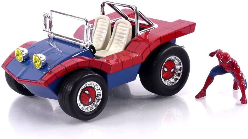 Marvel Spider-Man 1:24 Buggy Die-cast Car & 2.75" Figure, Toys for Kids and Adults