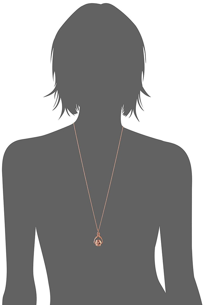 1928 Jewelry Rotating Trio Locket Necklace, 30"